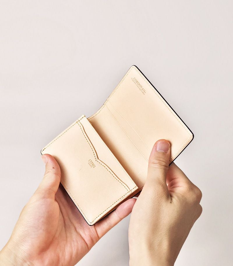 ササマチ名刺入れ｜コードバン＆ベジタブルタンニンレザー |革製品