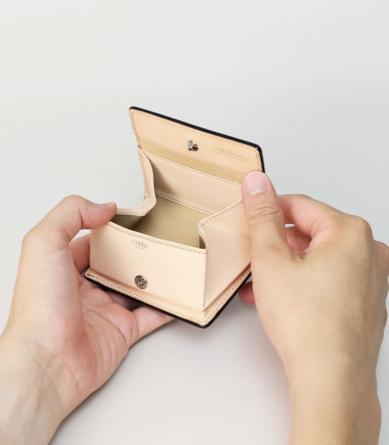 ボックス小銭入れ｜コードバン＆ベジタブルタンニンレザー |革製品