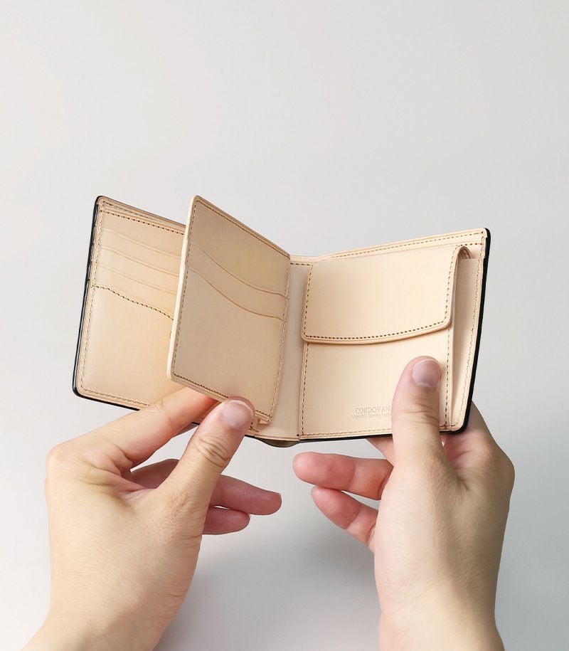 小銭入れ・ベロ付き札入れ｜コードバン＆ベジタブルタンニンレザー