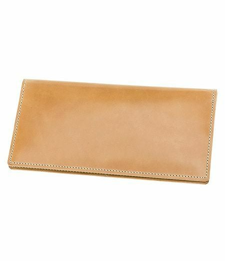 ファスナー付通しマチ長財布｜シラサギレザー