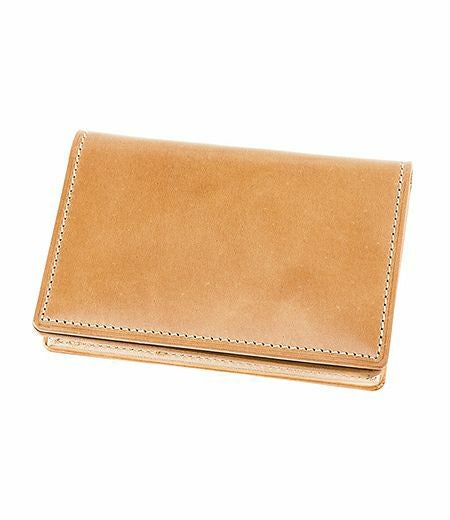 通しマチ名刺入れ｜オイルシェルコードバンナチュラルコレクション