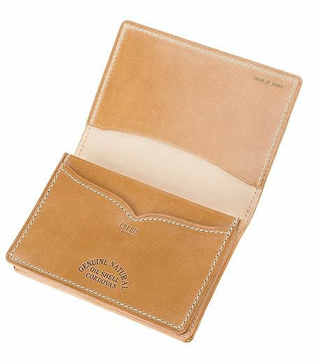 通しマチ名刺入れ｜オイルシェルコードバンナチュラルコレクション