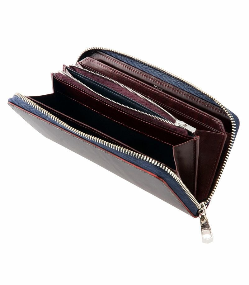 ラウンドファスナー長財布｜ブライドルレザー＆ルーガショルダー