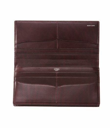ファスナー付き通しマチ長財布｜ブライドルレザー＆ルーガショルダー