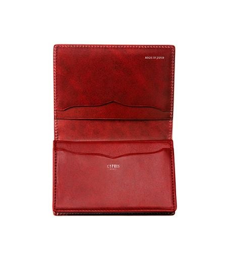 通しマチ名刺入れ｜ブライドルレザー＆ルーガショルダー |革製品CYPRIS