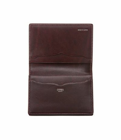 名刺入れ(通しマチ)｜ブライドルレザー＆ルーガショルダー