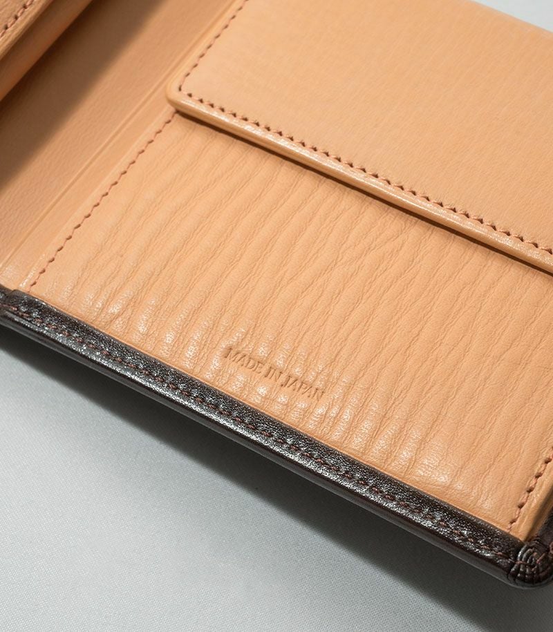 小銭入れ・ベロ付き札入れ｜シラサギレザー｜革財布・革二つ折り財布の