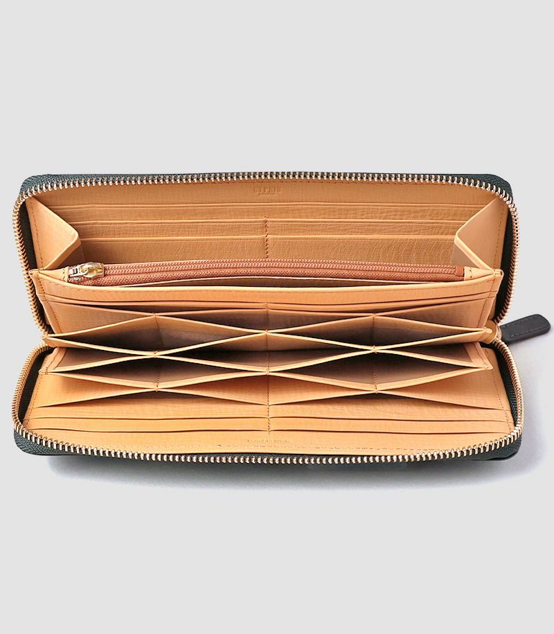 CYPRIS（キプリス）ラウンドファスナーハニーセル長財布｜シラサギ