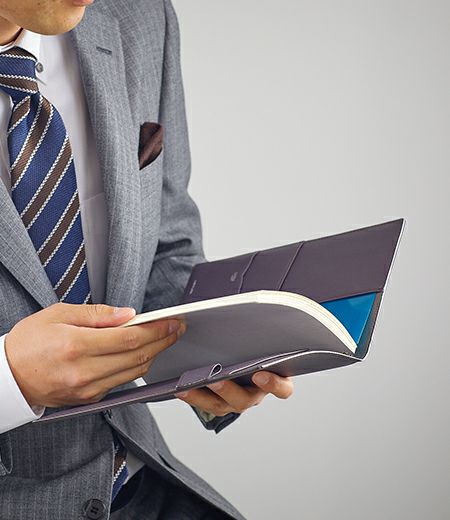 オフィスレザーアイテム,オフィス革小物,ビジネスシーン,ノートカバー(A5)