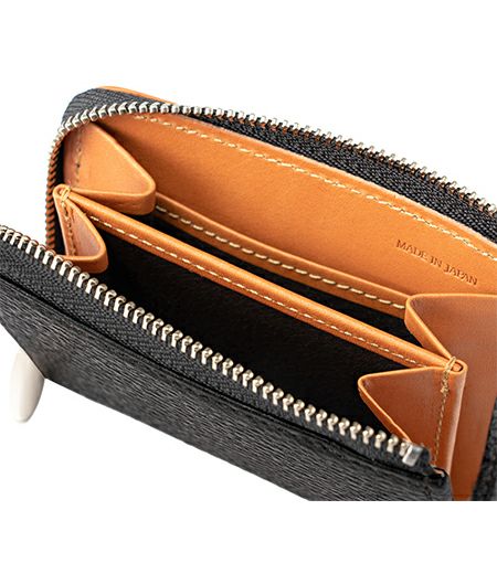 キプリス 小銭入れ カシューレザー 財布 黒 L字ファスナー小銭入れ｜カシューレザー |革製品CYPRIS（キプリス