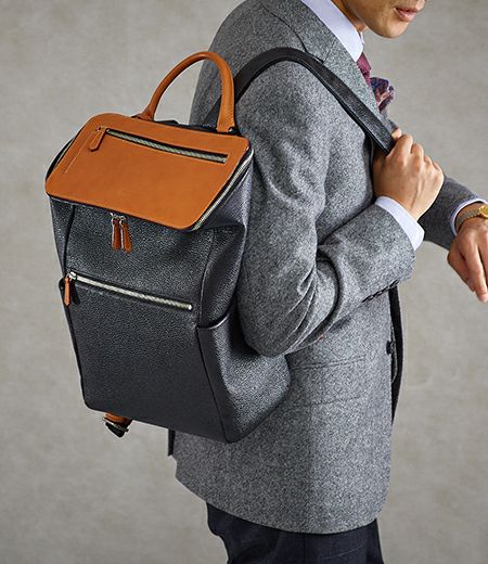 【美品】CYPRIS ビジネスバッグ リュック 黒 レザー シボ革 3way 3wayビジネスバッグ｜ルジュート(ビジネスリュック) |革製品CYPRIS