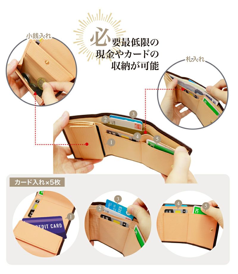 ⭐️未使用級⭐️　Cisei シセイ　三つ折り財布　レザーウォレット　P1030LD 三つ折り財布｜シラサギレザー |革製品CYPRIS（キプリス）公式