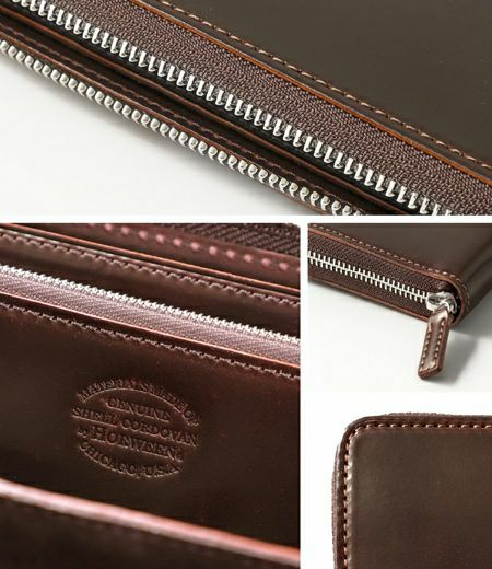 ラウンドファスナー長財布｜ホーウィンシェルコードバン｜革財布・革長
