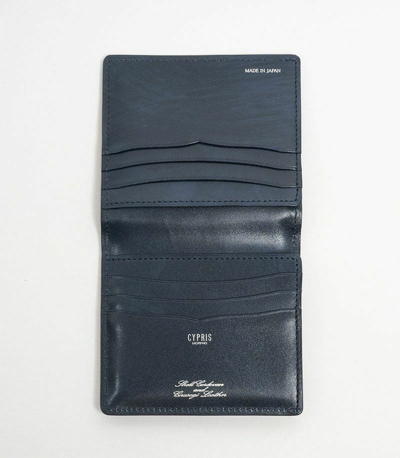 コンパクトカード札入れ｜コードバン＆シラサギレザー |革製品CYPRIS