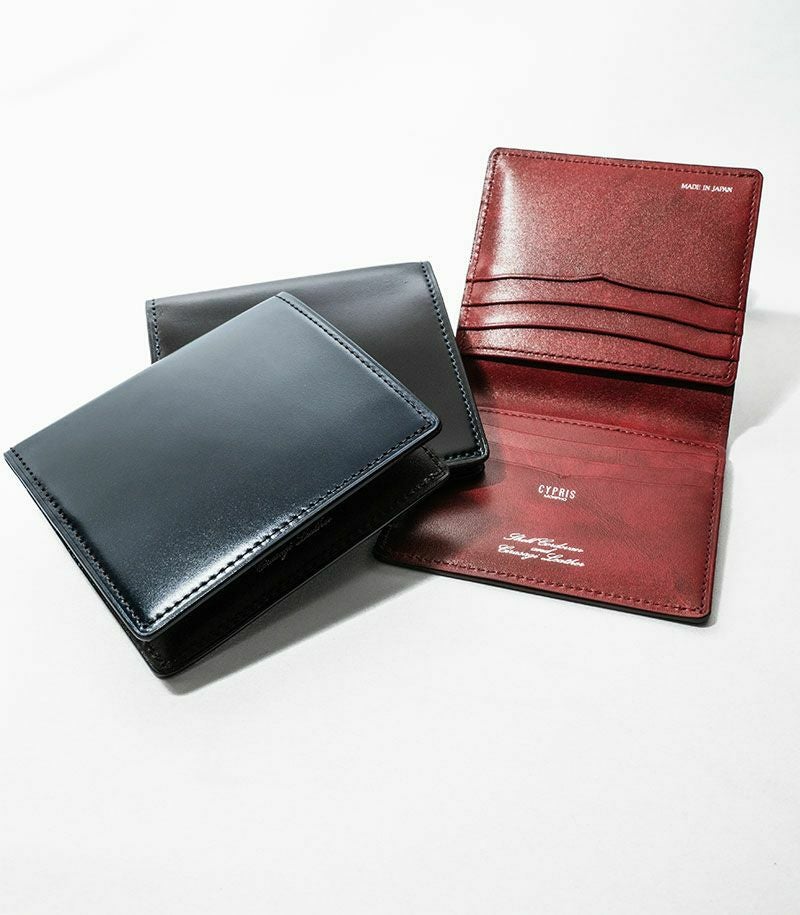 コンパクトカード札入れ｜コードバン＆シラサギレザー |革製品CYPRIS