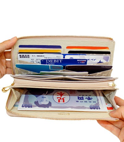 L字ファスナーハニーセル長財布| リサッカ