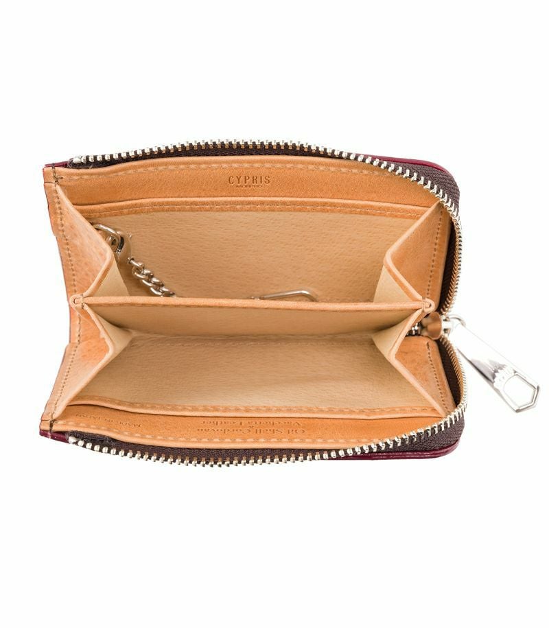 Ｌ字ファスナー小銭入れ｜オイルシェルコードバン＆ヴァケッタレザー