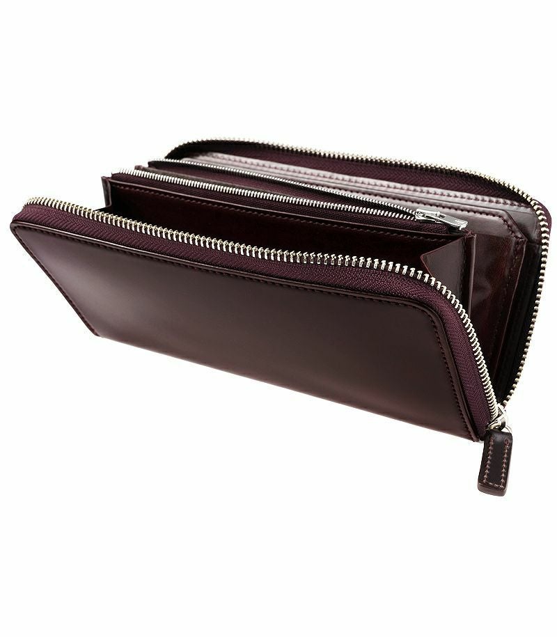 ラウンドファスナー長財布｜コードバン＆ルーガショルダー |革製品