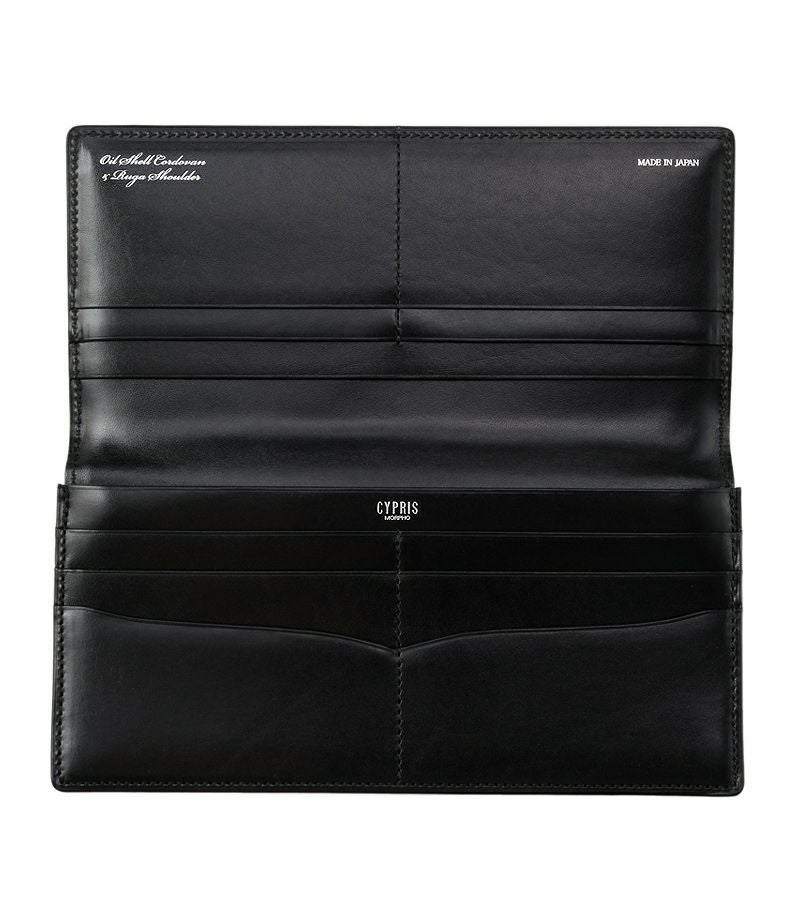 ファスナー付通しマチ長財布｜コードバン＆ルーガショルダー |革製品