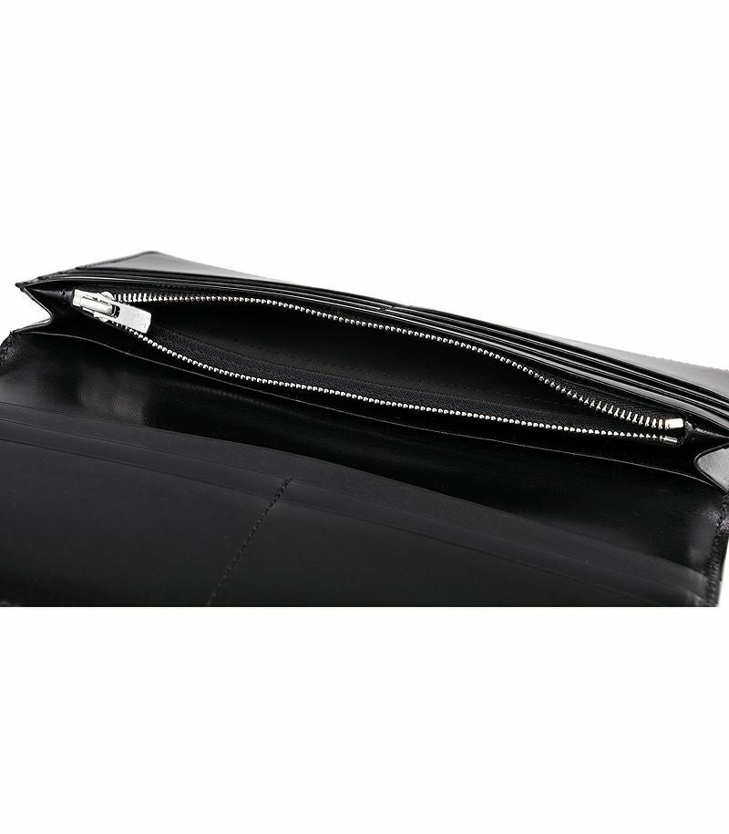 ファスナー付通しマチ長財布｜コードバン＆ルーガショルダー |革製品