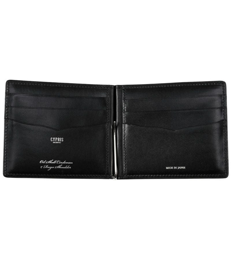 【未使用級】キプリス マネークリップ コードバン ブラック 札ばさみ/マネークリップ｜コードバン＆ルーガショルダー |革製品