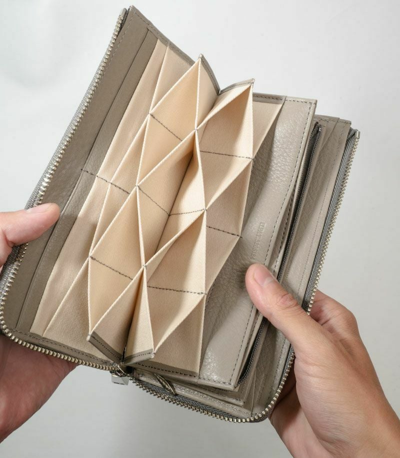 L字ファスナーハニーセル長財布| トゥージュール |革製品CYPRIS