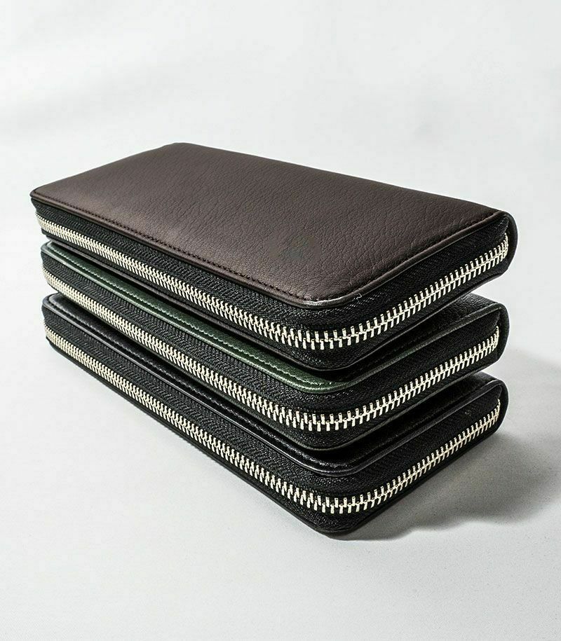 ラウンドファスナーハニーセル長財布｜ファインディア｜革財布・革長