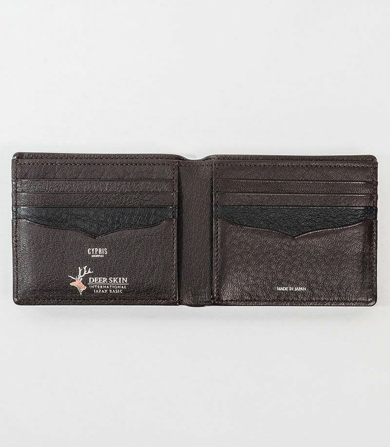 鹿革2つ折り財布