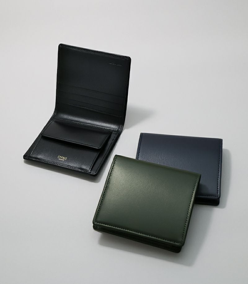 コンパクト札入れ｜ボックスカーフ｜革財布・革二つ折り財布のキプリス