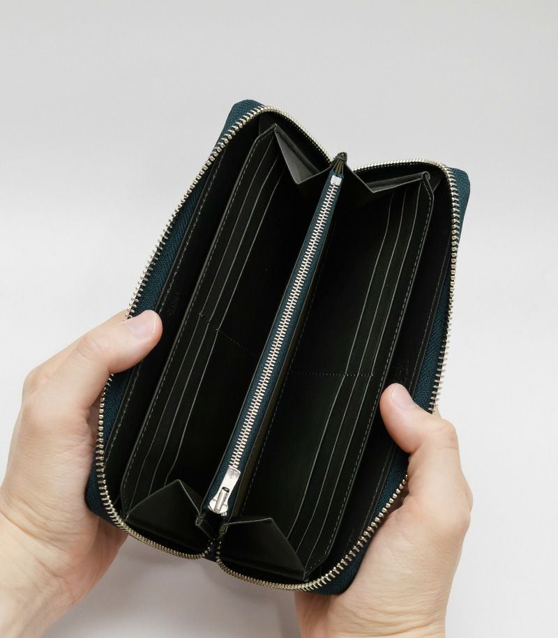ラウンドファスナー長財布｜ルーガショルダー＆アースレザー |革製品