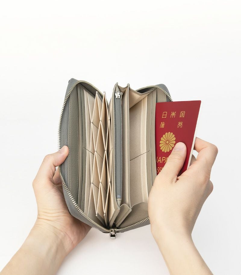 ラウンドファスナーハニーセル長財布| トゥージュール |革製品CYPRIS