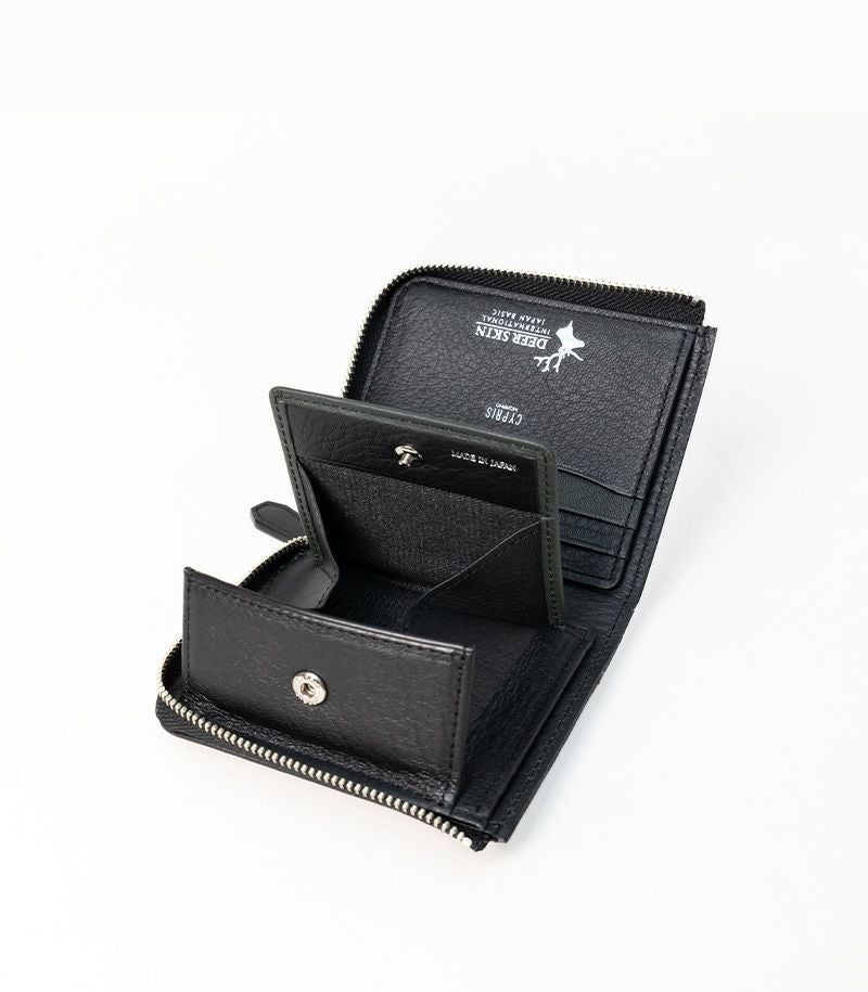 鹿革コンパクト財布