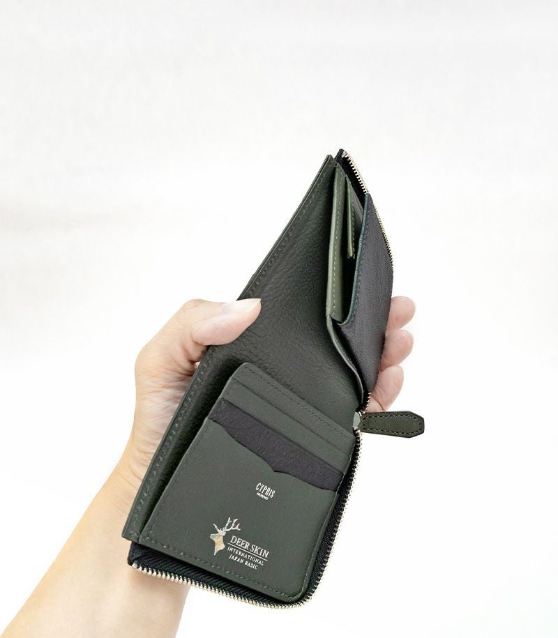 L字ファスナーコンパクト札入れ｜ファインディア｜革財布・革長財布の