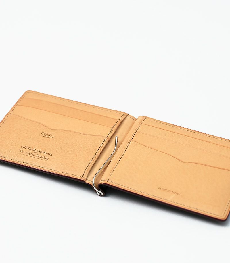 札ばさみ(札バサミ)/マネークリップ｜オイルシェルコードバン＆ヴァ