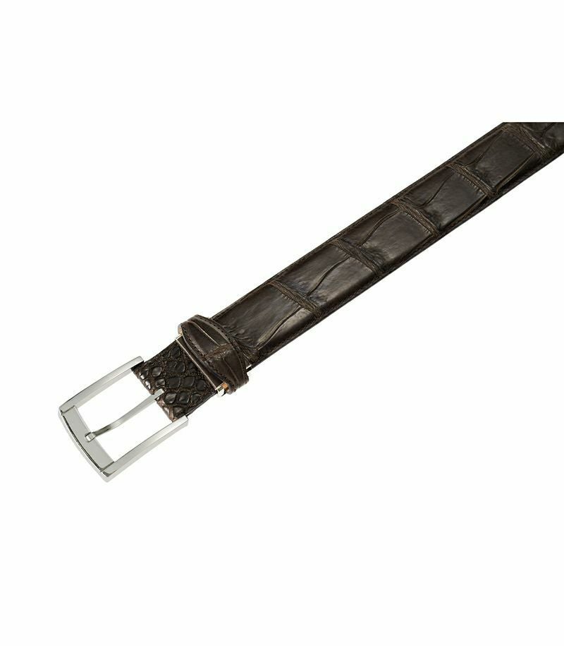 ★新品★マットクロコダイルベルト スモールクロコダイルマットトラッドメイドベルトピンタイプ | 東京