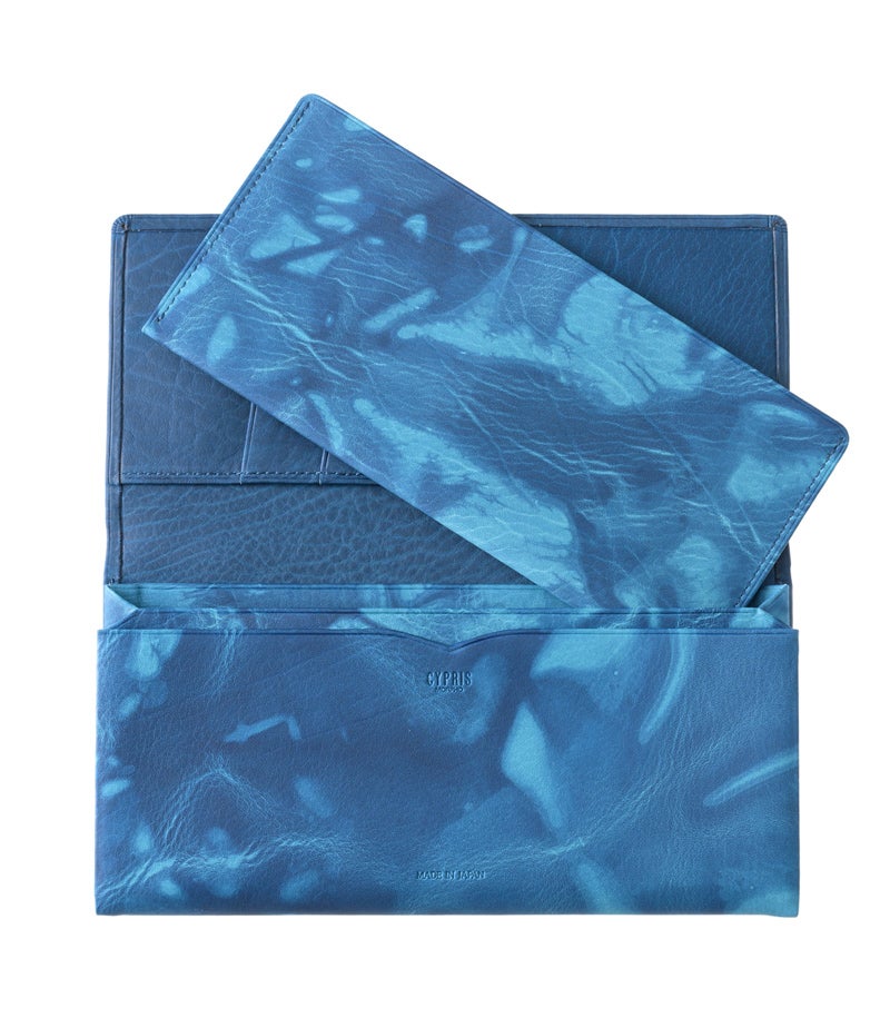 風琴マチ長財布｜AIZOME CALF