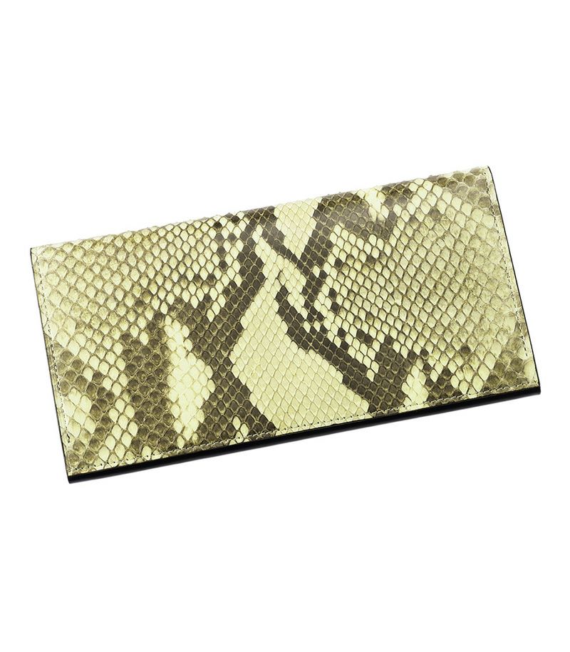 風琴マチ長財布｜ダイヤモンドパイソン