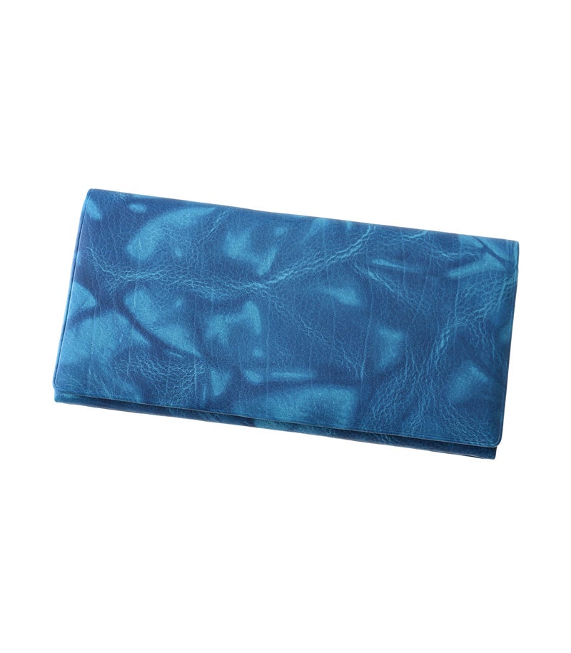 風琴マチ長財布｜AIZOME CALF