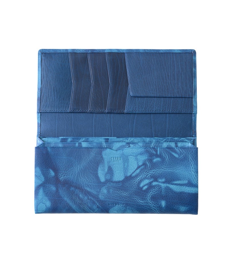 風琴マチ長財布｜AIZOME CALF