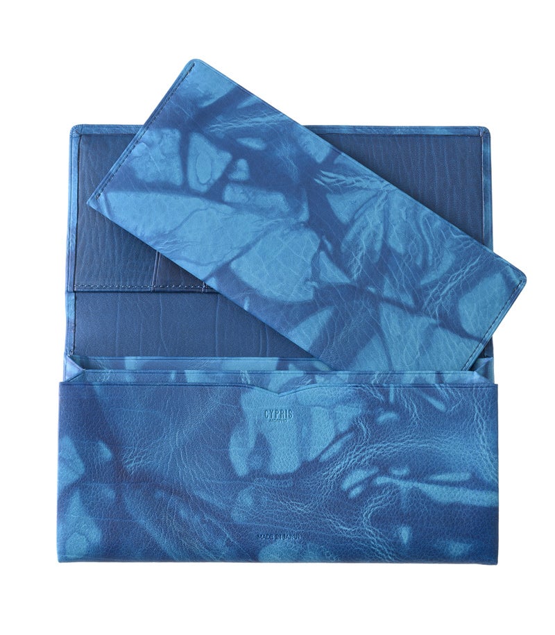 風琴マチ長財布｜AIZOME CALF