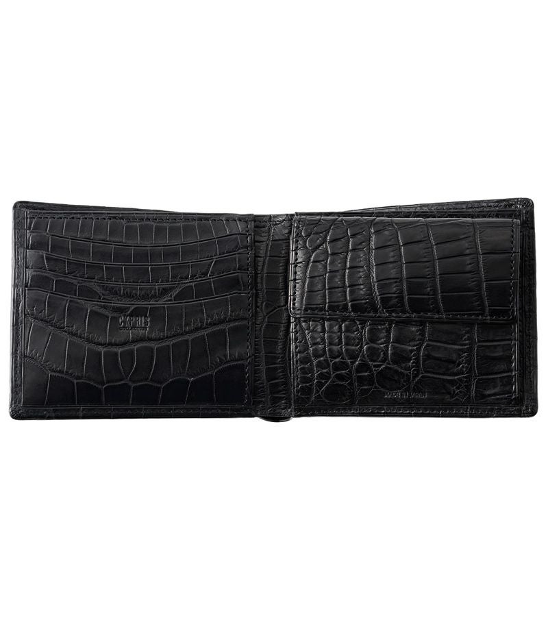 小銭入れ付き札入れ｜マットクロコダイル