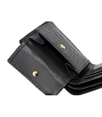 小銭入れ付き札入れ｜マットクロコダイル