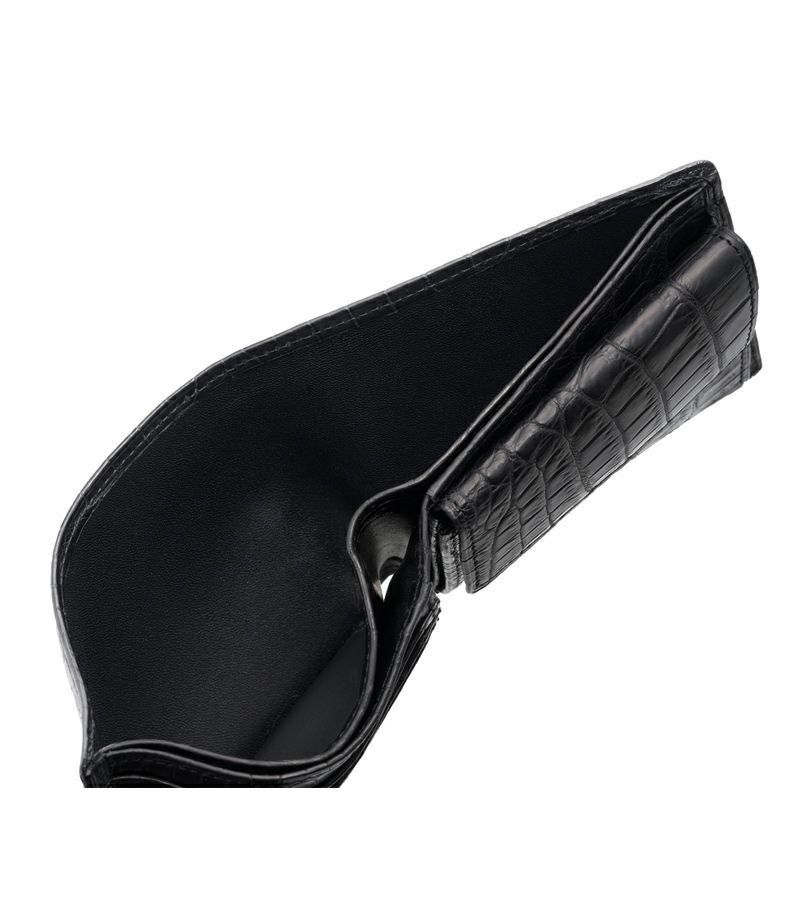 小銭入れ付き札入れ｜マットクロコダイル