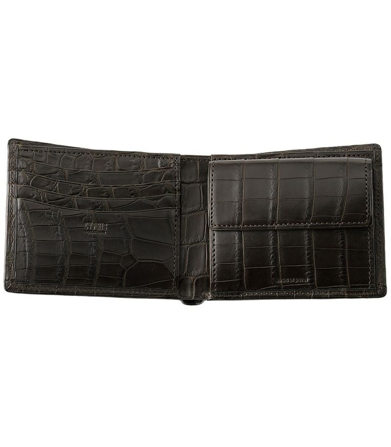小銭入れ付き札入れ｜マットクロコダイル