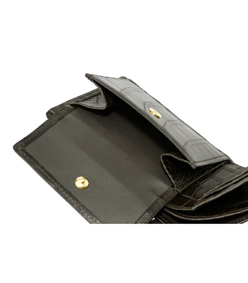 小銭入れ付き札入れ｜マットクロコダイル