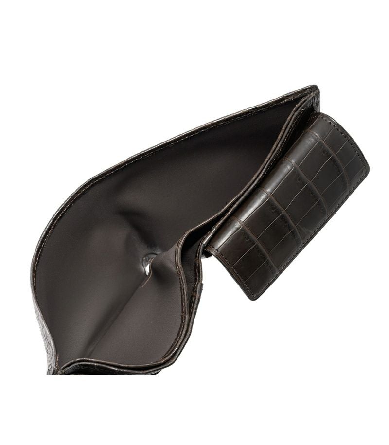 小銭入れ付き札入れ｜マットクロコダイル