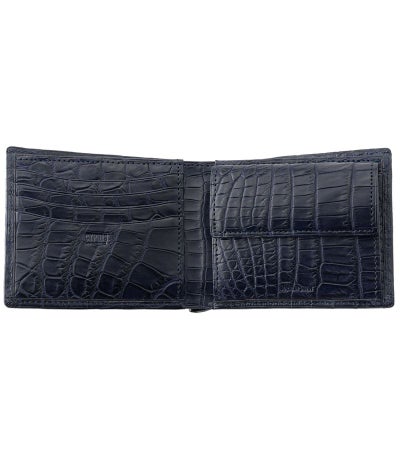 小銭入れ付き札入れ｜マットクロコダイル