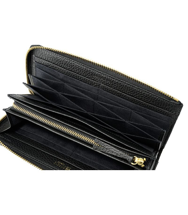 L字ファスナーハニーセル長財布|ルミナス