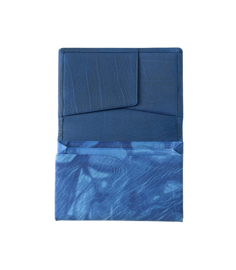 風琴マチ名刺入れ｜AIZOME CALF